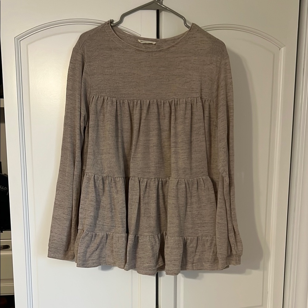 Women's tan Tiered Top